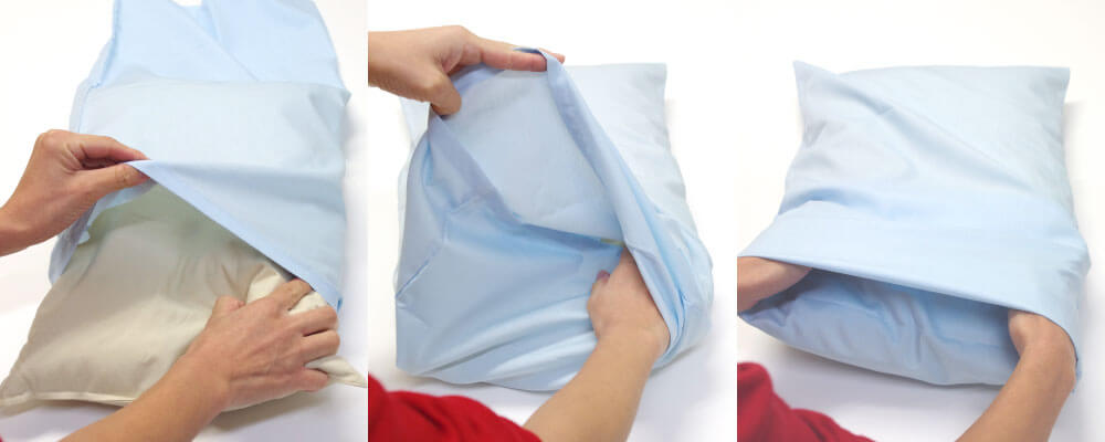 封筒型枕カバーの使用方法