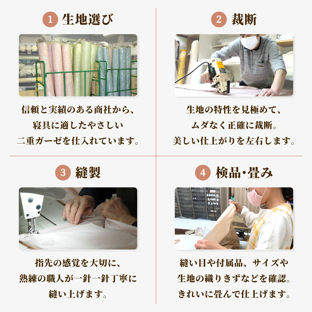 ga-japaninfo 丁寧な縫製の日本製の布団カバーとシーツ